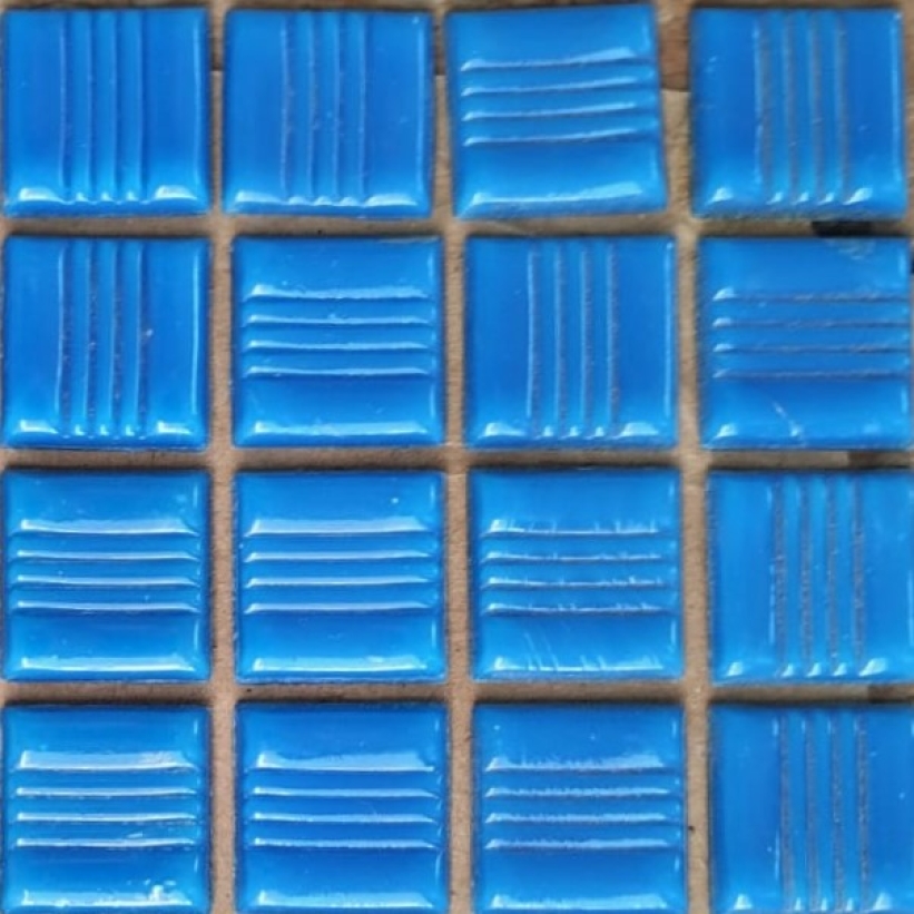 Pastilha de vidro 2x2 lisa azul tropical - C83 c/ 225 pastilhas