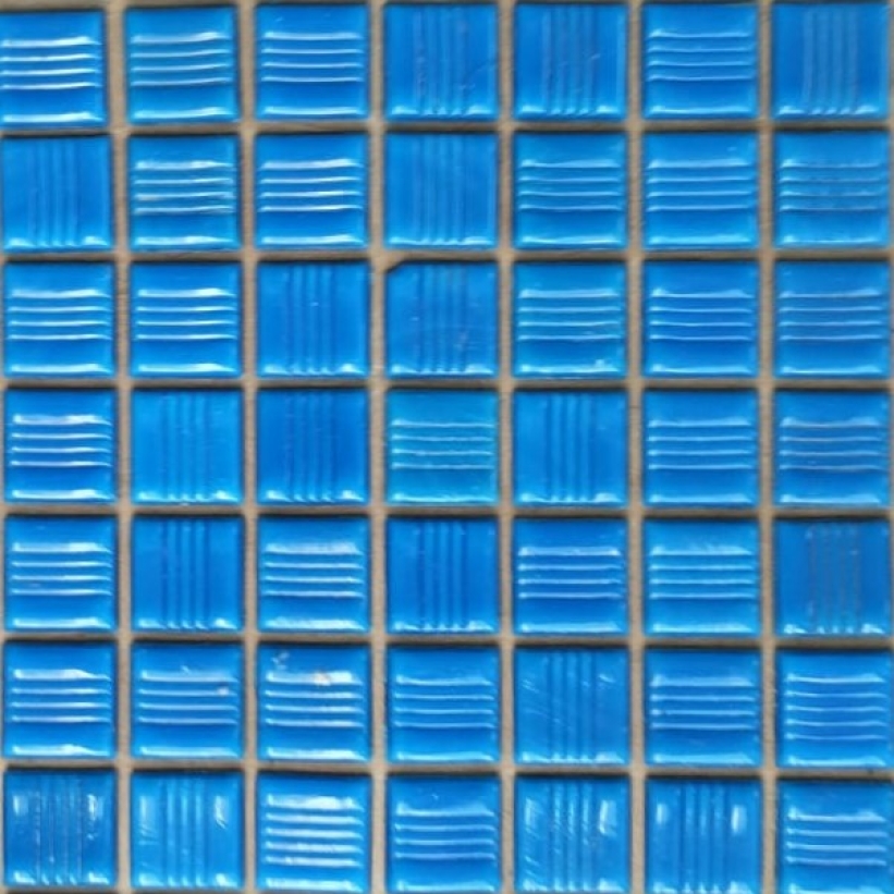 Pastilha de vidro 2x2 lisa azul tropical - C83 c/ 225 pastilhas