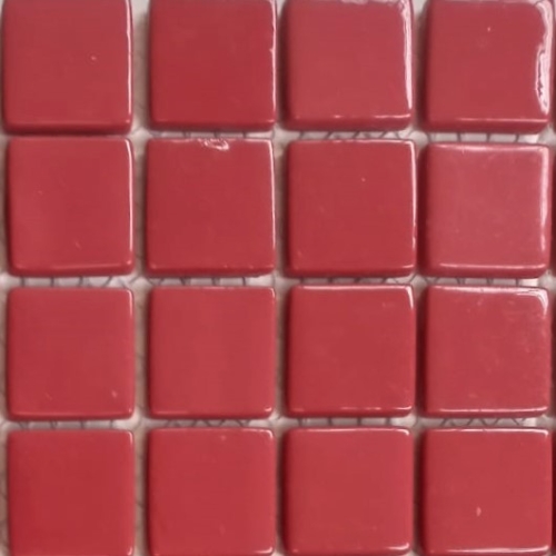 Pastilha Ecológica 2,5x2,5 brilhante vermelho queimado c/ 121 pastilhas - N42