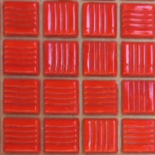 Pastilha de vidro 2x2 lisa, cor vermelho, cód. A93N c/ 225 pastilhas