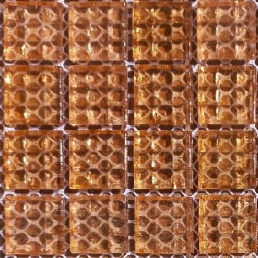 Pastilha de vidro translúcida 2x2, pêssego - PST01 c/ 75 pastilhas