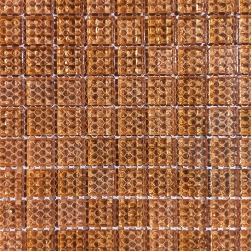 Pastilha de vidro translúcida 2x2, pêssego - PST01 c/ 75 pastilhas