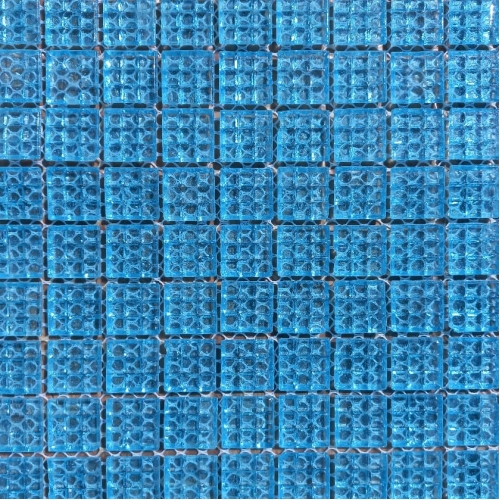 Pastilha de vidro translúcida 2x2, azul celeste - GBT02 c/ 75 pastilhas