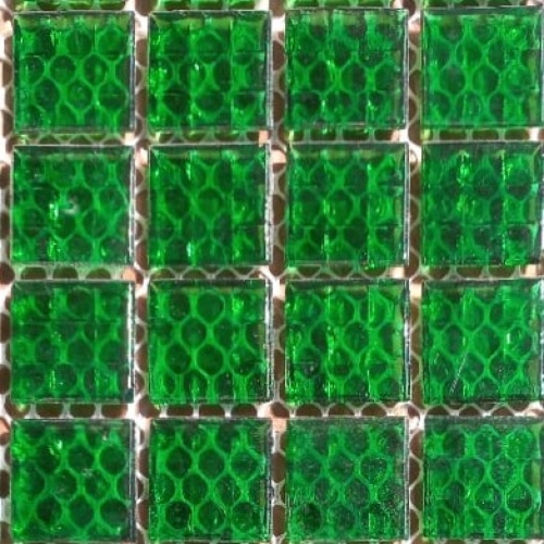 Pastilha de vidro translúcida 2x2, verde folha - GRT08 c/ 75 pastilhas