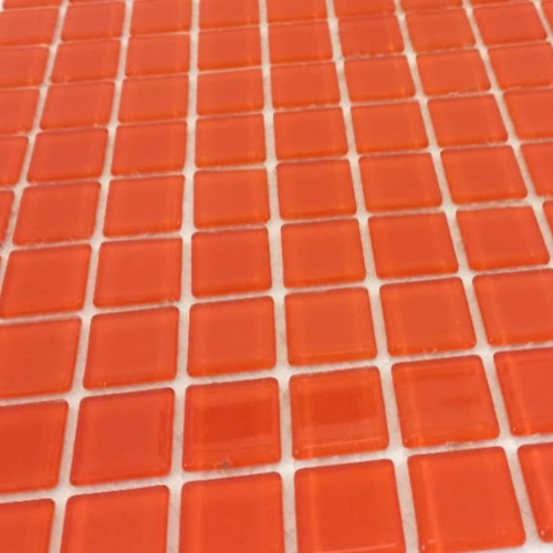 Pastilha cristal 2,5x2,5 laranja queimado - BC92 com 121 pastilhas