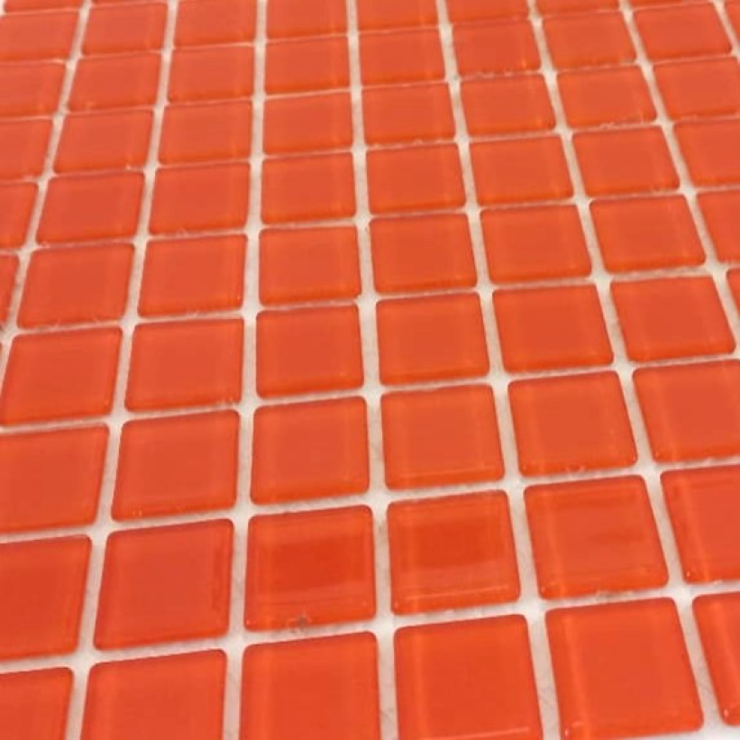 Pastilha cristal 2,5x2,5 laranja queimado - BC92 com 121 pastilhas