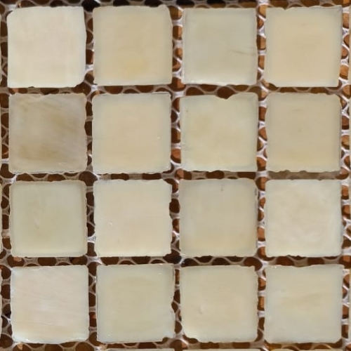 Pastilha tipo Vidrotil (importada), 2x2, espessura 5mm, palha,  VT04  c/ 105 past.