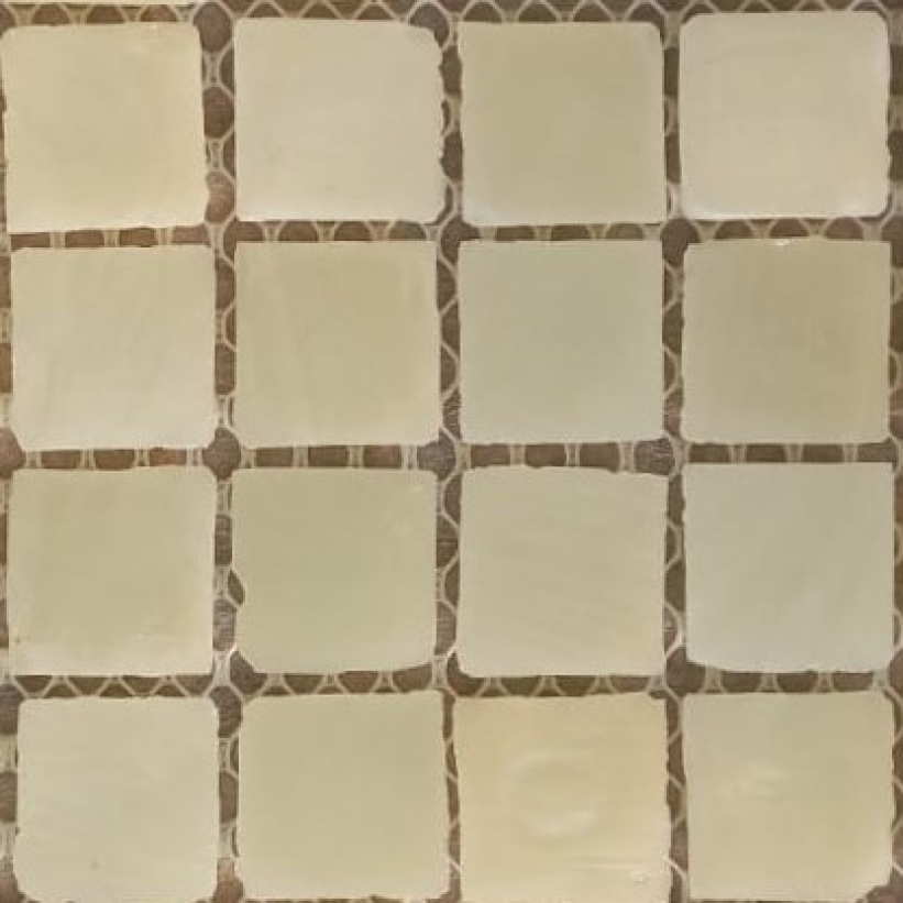 Pastilha tipo Vidrotil, (importada ) 2x2, espessura 5mm, marfim,  VT06  c/ 105 past.