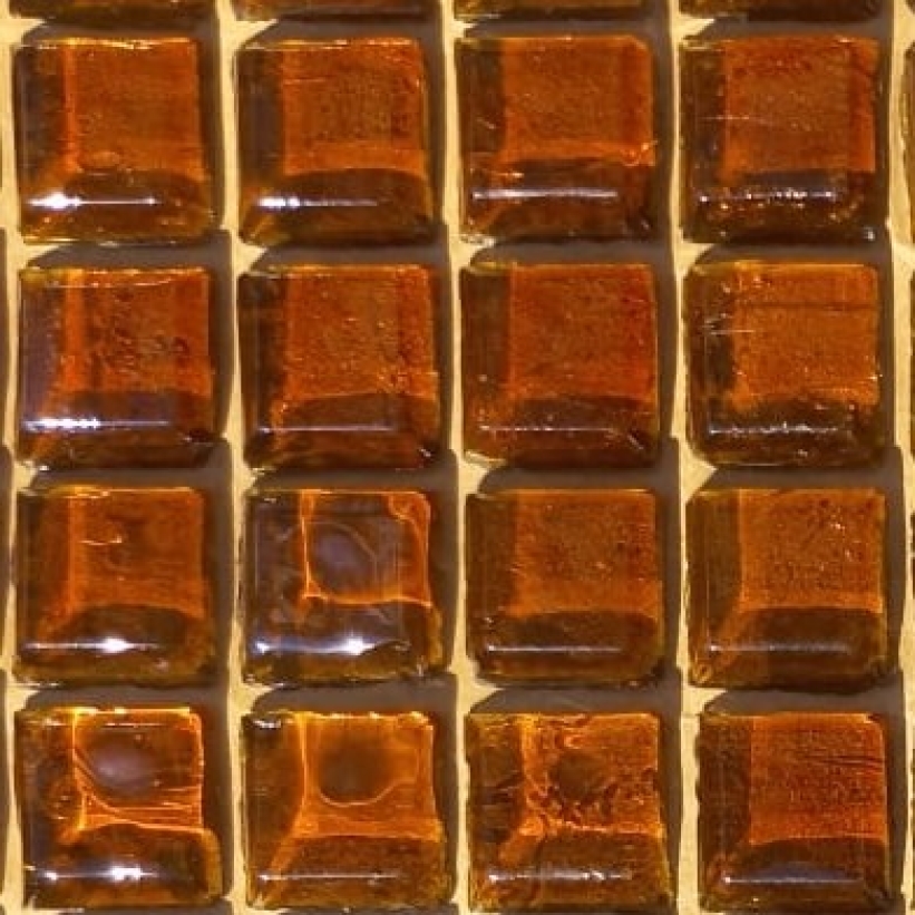 Pastilha tipo Vidrotil (importada) , 2x2, espessura 5mm, marrom,  VT07  c/ 105 past.