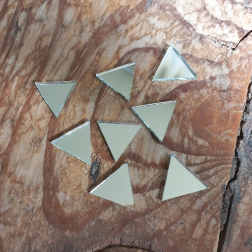 Espelho triângulo, lado = 2,8 cm , ESP28 , espessura 3 mm c/ 100 g