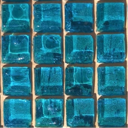 Pastilha tipo Vidrotil (importada), 2x2, espessura 5mm, azul turquesa,  VT02  c/ 105 past.