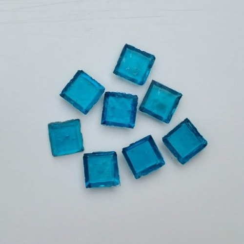 Pastilha tipo Vidrotil (importada), 2x2, espessura 5mm, azul turquesa,  VT02  c/ 105 past.