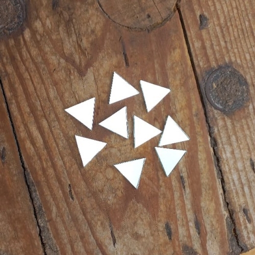 Espelho triângulo, lado = 3,4 cm , ESP34 , espessura 3 mm c/ 100 g