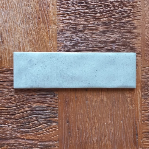 Cerâmica 7,5X25,0 cm, linha Aquarela, brilhante, com relevo, cor mint, cód 0175, espessura 6mm