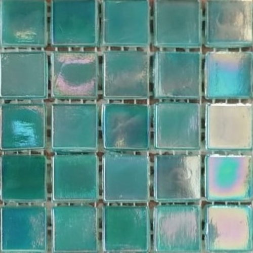 Pastilha Shine 1,5x1,5  verde Búzios com brilho iridescente CSC114 c/ 120 pastilhas