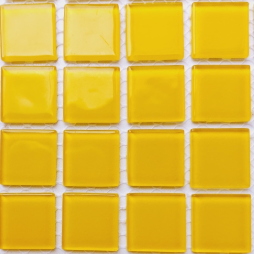 Pastilha cristal 2,5x2,5 amarelo - AM03 com 121 pastilhas