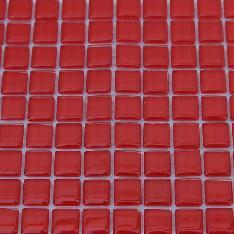 Pastilha cristal 1,5x1,5 vermelho K70 c/ 162 pastilhas