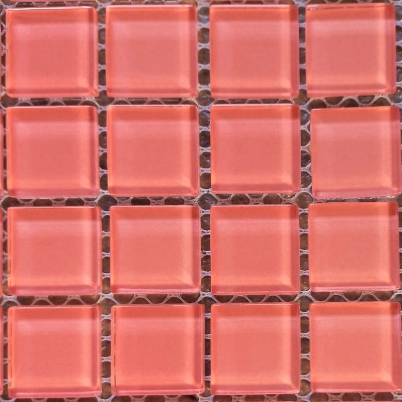 Pastilha cristal 2,3x2,3 salmão SL01 c/ 144 pastilhas
