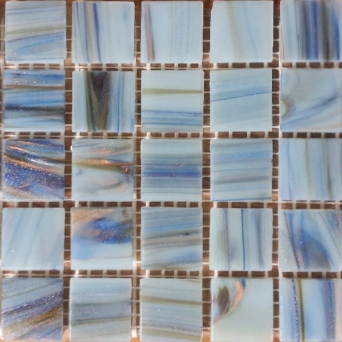 Pastilha de vidro 2x2, linha ouro, azul serenity, E226 c/ 75 pastilhas