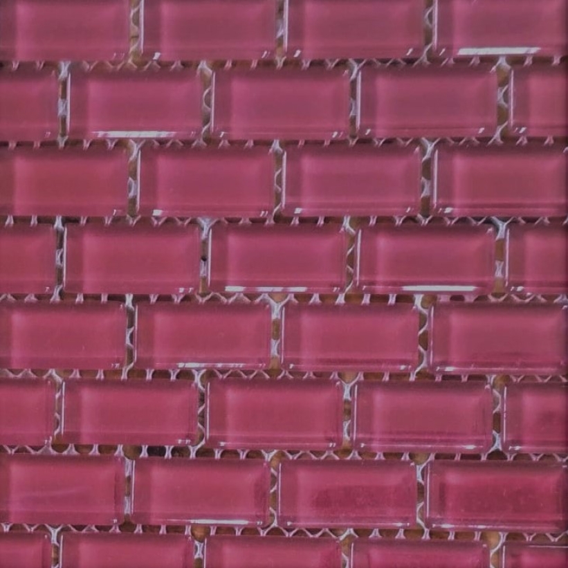 Pastilha cristal 1,5x3,0 cm vinho  c/ 90 pastilhas - PC016