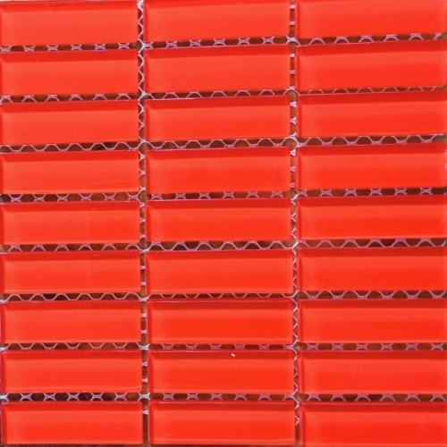 Pastilha cristal 1,5x5,0 cm vermelha, VP03, c/ 36 pastilhas