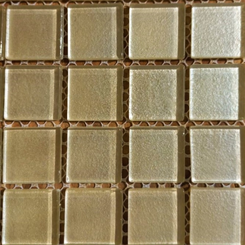Pastilha cristal 2,5x2,5cm, pérola - PR02, com 55 pastilhas