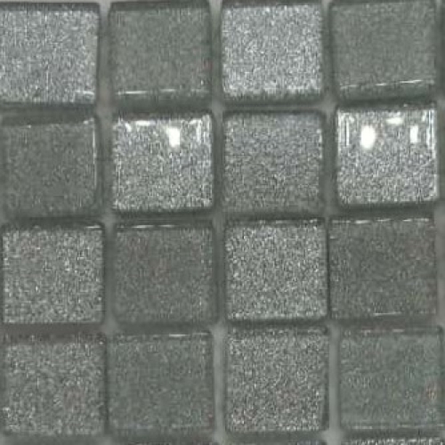 Pastilha cristal 2,3x2,3 gliter mix prata intenso e prata suave - CGD22  c/ 72 pastilhas