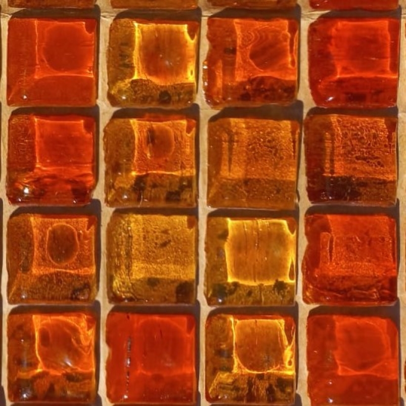 Pastilha tipo Vidrotil,( importada) 2x2, espessura 5mm, laranja,  VT05  c/ 105 past.