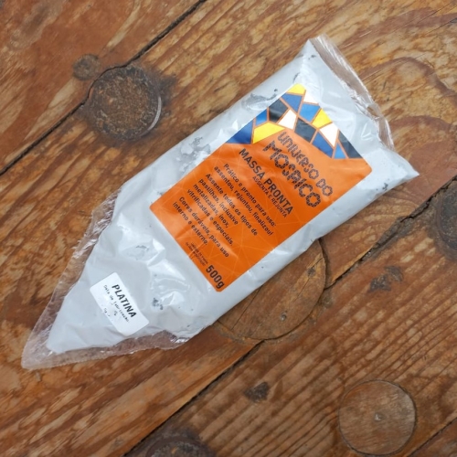 Rejunte Massa Pronta Premium (assenta e rejunta) - cor platina - bisnaga 500g - cód. ARG02