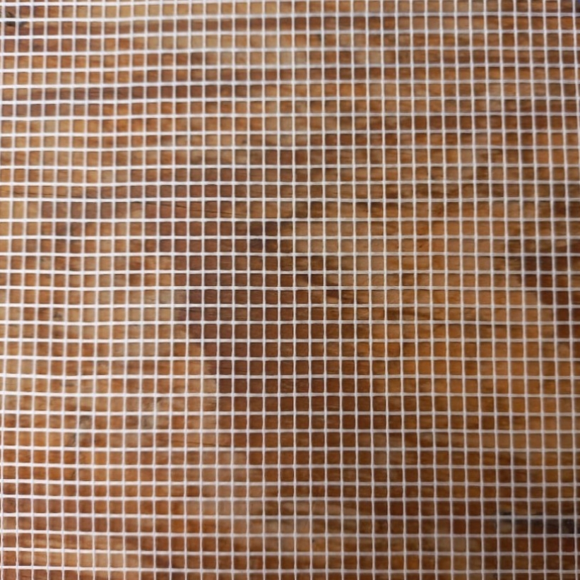 Tela para confecção de mosaico em fibra de vidro, trama 2x2mm,medida 1,00 x 1,00 m