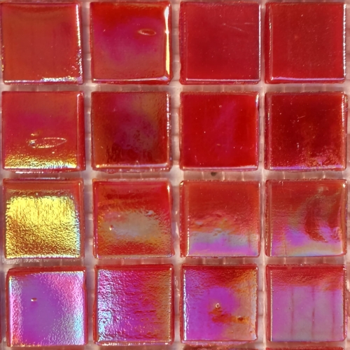 Pastilha Shine 1,5x1,5cm, vermelho maçã do amor com brilho iridescente, CSC001 c/ 108 pastilhas