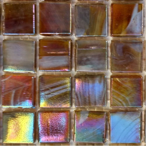 Pastilha Shine 1,5x1,5cm, caramelo escuro com brilho iridescente, CSC007 c/ 108 pastilhas