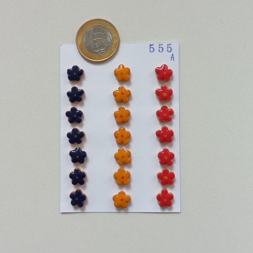 Aplique cerâmico florzinha mini - 555A c/ 21 unidades