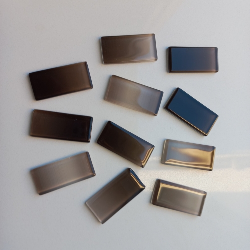 Pastilha cristal 2,3x5,0cm, degradê bege/marrom - BB2, pcte. 500g.