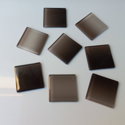 Pastilha cristal 4,6x4,6cm, degradê bege/marrom - BB3, pcte.c/ 22 peças.