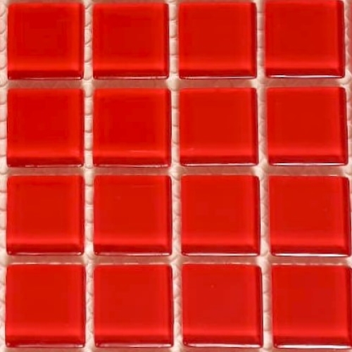 Pastilha cristal 2,3x2,3 vermelho  VM02 c/ 144 pastilhas