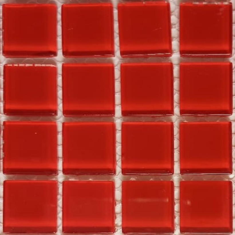 Pastilha cristal 2,3x2,3 vermelho queimado VM03 c/ 144 pastilhas