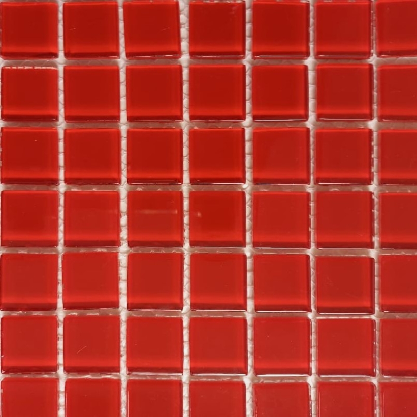 Pastilha cristal 2,3x2,3 vermelho queimado VM03 c/ 144 pastilhas