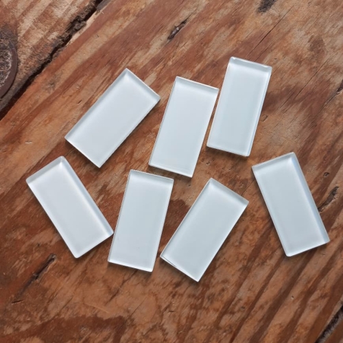 Pastilha cristal 2,3x4,6 cm. - branco - DPL02 - pcte. c/ 500g.