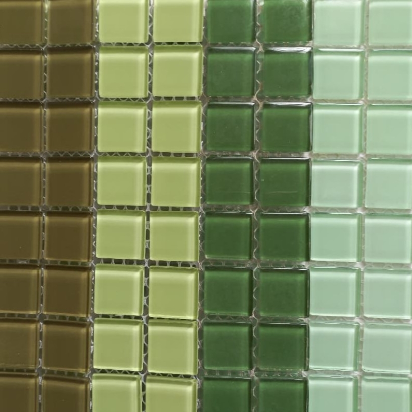 Kit  cristal Verdes - pastilhas cristal 2,3x2,3 (4 tons) c/ 192 pastilhas - KTV