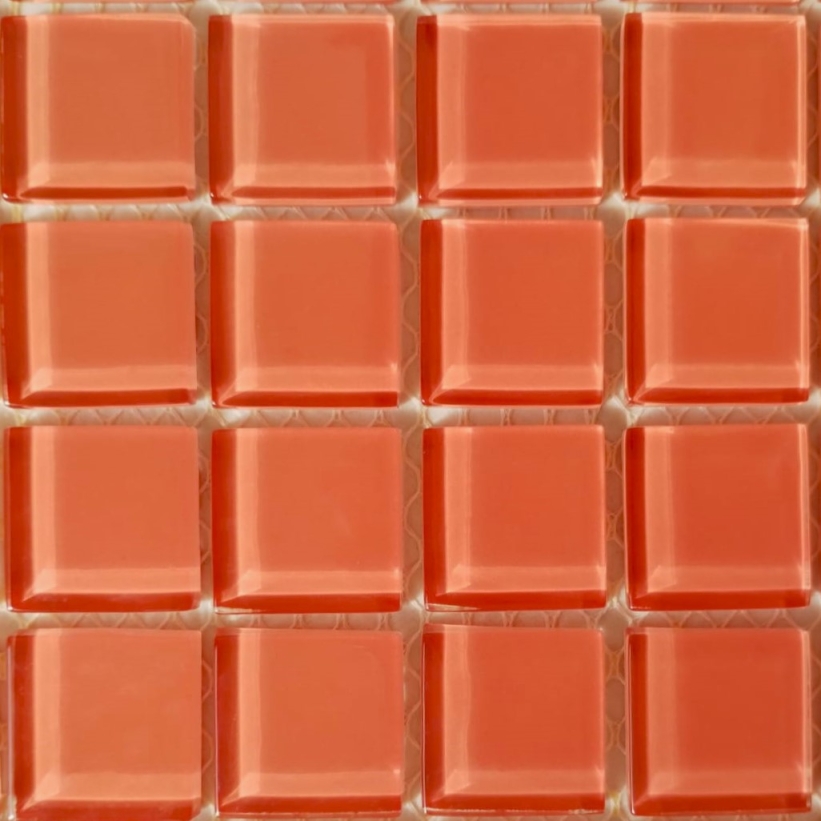 Pastilha cristal 2,3x2,3 salmão escuro SL02 c/ 144 pastilhas