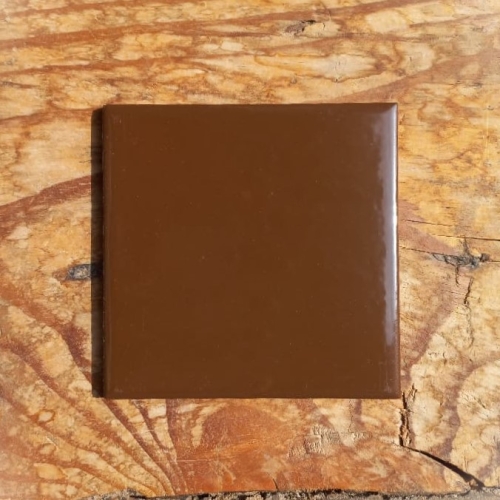 Cerâmica esmaltada 10x10 cm espessura 6 mm marrom 1070