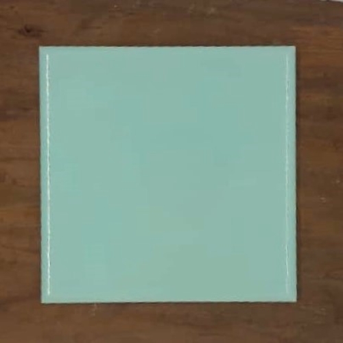 Azulejo Six, liso - 15,4x15,4 cm, esp.6mm - cor especial - cód.6036E - verde água claro