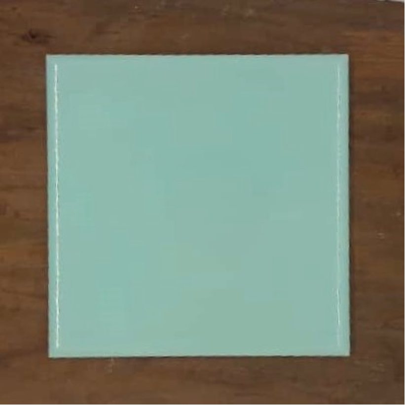 Azulejo Six, liso - 15,4x15,4 cm, esp.6mm - cor especial - cód.6036E - verde água claro