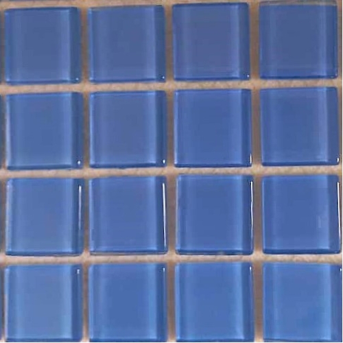 Pastilha cristal 2,3x2,3cm., azul celeste, cód. K104 - placa c/ 144 past.