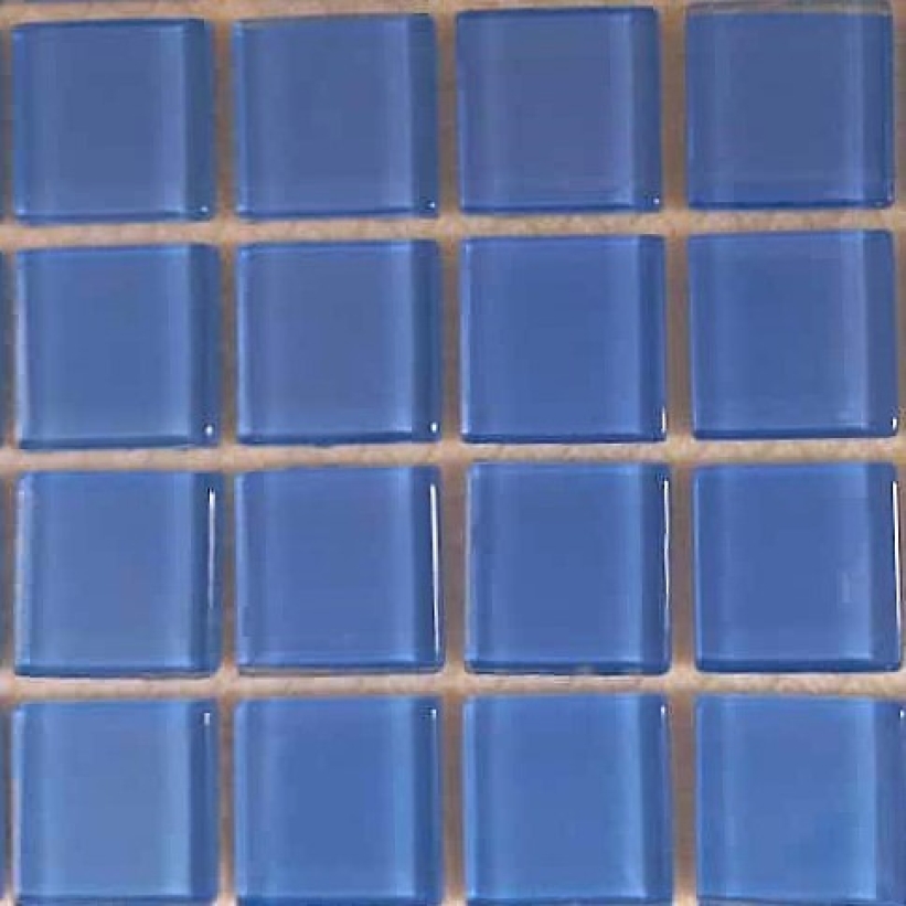 Pastilha cristal 2,3x2,3cm., azul celeste, cód. K104 - placa c/ 144 past.