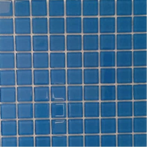 Pastilha cristal 2,3x2,3cm., azul Capri, cód. K105 - placa c/ 144 past.