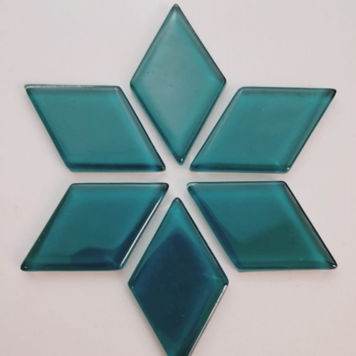 Pastilha cristal losango verde Natal - PL250 - 3,0x5,0cm - com 90 pastilhas