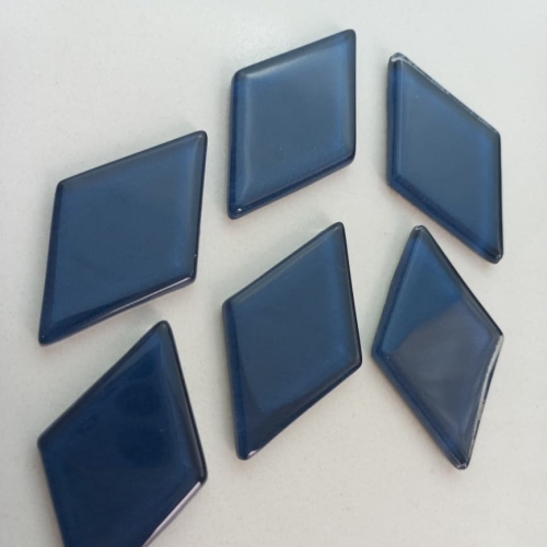 Pastilha cristal losango azul cobalto - PL190 - 3,0x5,0cm - com 90 pastilhas