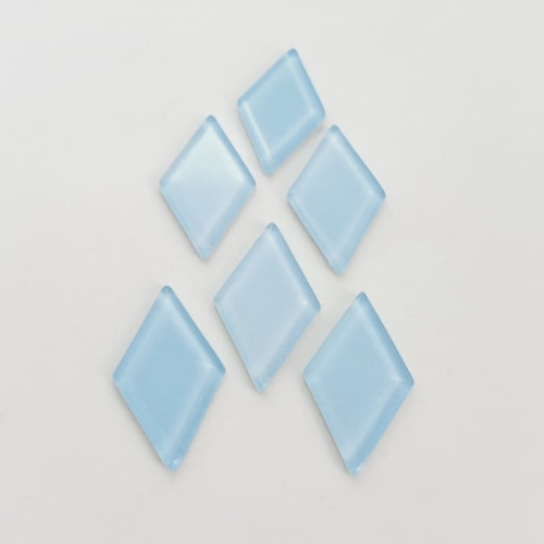 Pastilha cristal losango azul claro - PL100 - 3,0x5,0cm - com 90 pastilhas